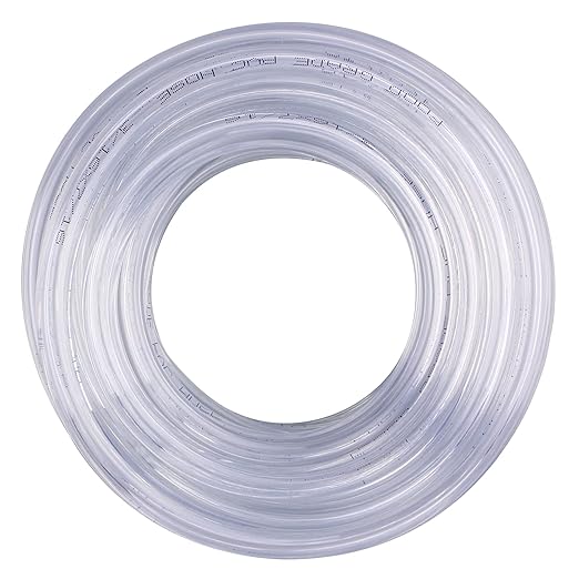 DERNORD PVC Tubing 3/16"ID X 7/16"OD Flexible Clear Vinyl Hose 25 Feet for Food Grade