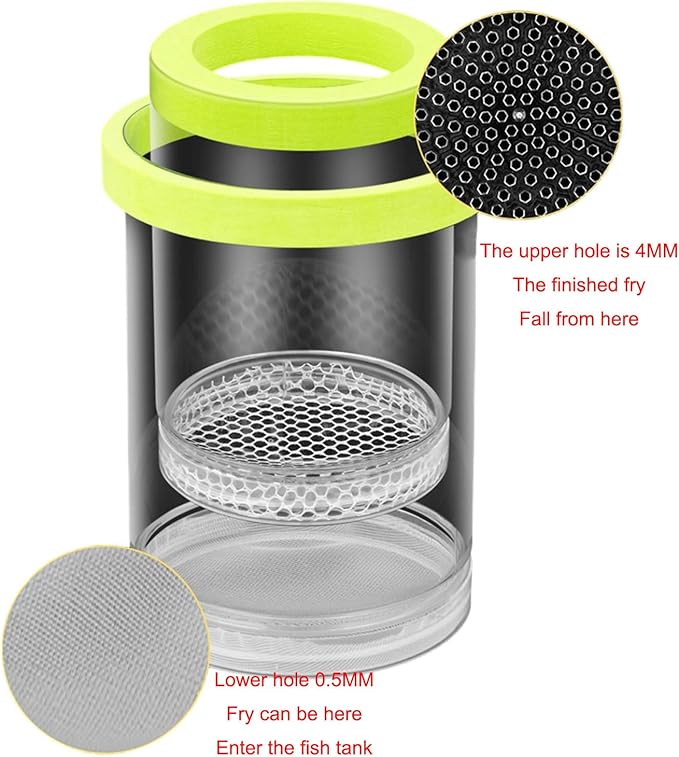 3pcs Floating Nursery Tanks Breeding Box for Baby Fish and Shrimp Great for Home and Office Aquariums Use
