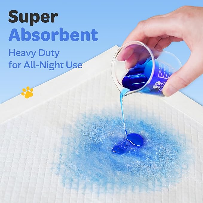 50 Count 28" x 34" Disposable Underpads for Adult, Baby, Puppy & Dogs with Anti-Slip Adhesive Tabs, Super Absorbent Quick Drying Leak-Proof, Incontinence Bed Pads for Adult & Baby, X-Large