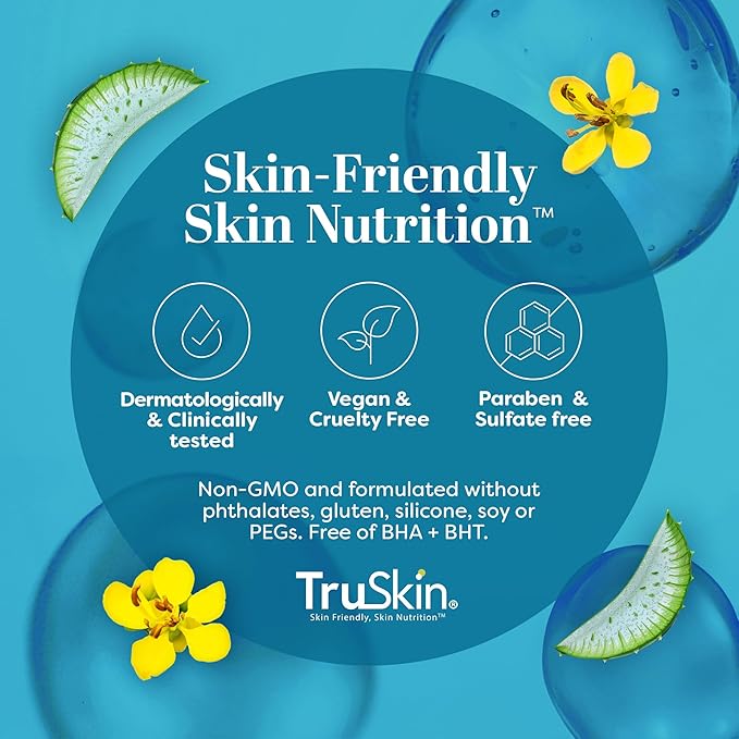 TruSkin Hyaluronic Acid Serum for Face – 7 Ultra-Hydrating Ingredients – Moisturizing & Plumping Facial Serum for Smooth, Healthy-Looking Skin, 2 Fl Oz