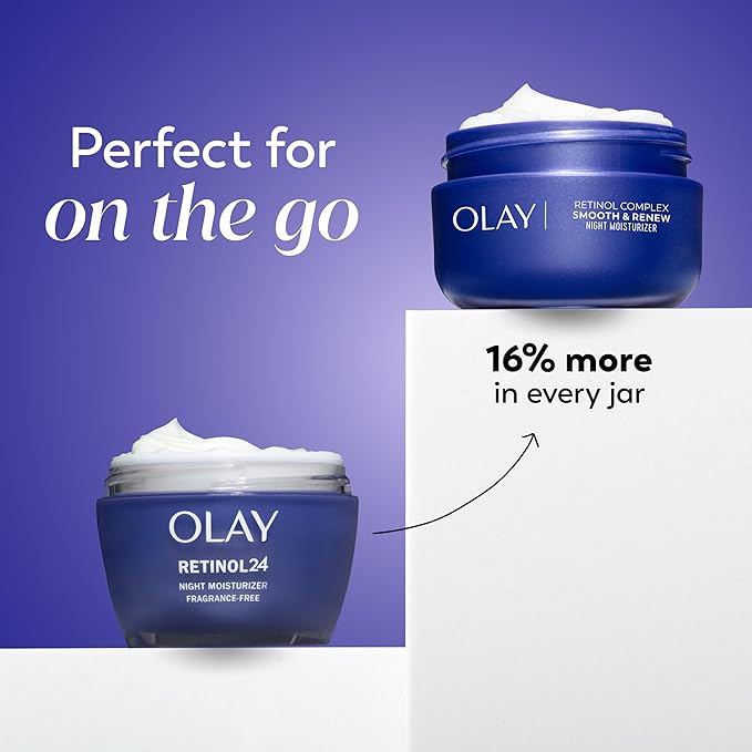 Olay Regenerist Radiance Retinol Face Moisturizer: Smooth & Renew Cream for Women - Fragrance-Free,Anti-Aging,Anti-Wrinkle,Tightening & Brightening - 2 Oz,(Pack of 2)