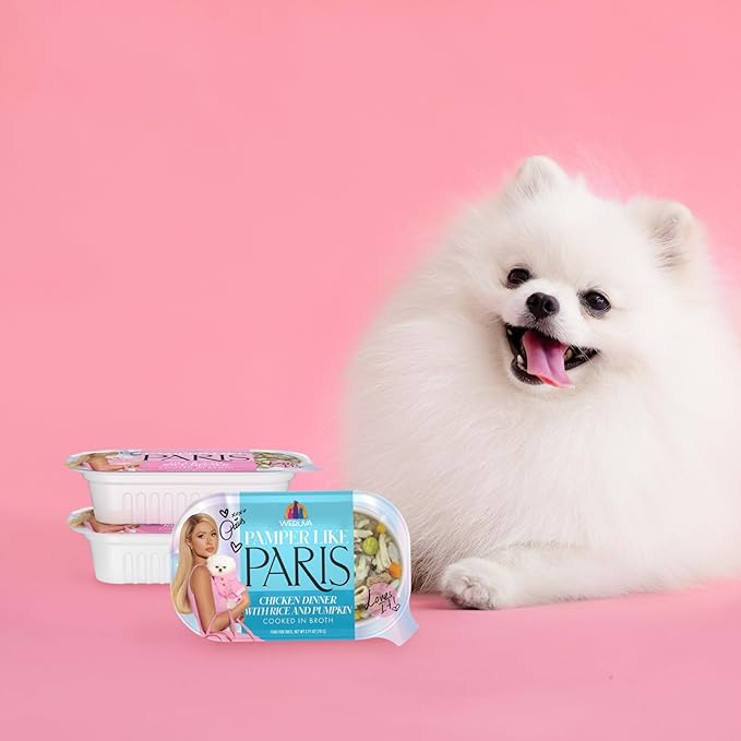 Weruva Paris Hilton Pamper Like Paris Natural Wet Dog Food, Beef and Rice, 2.75oz Cup (Pack of 10)