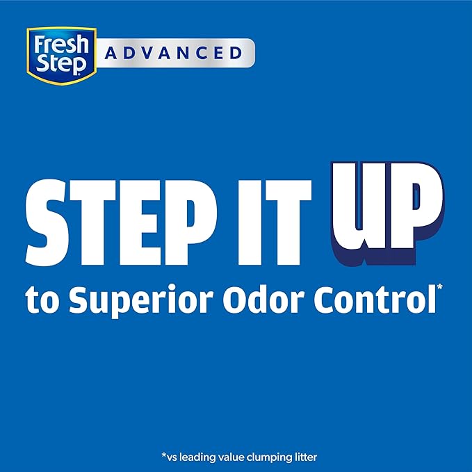 Fresh Step Outstretch Advanced Long Lasting Clumping Litter Simply Unscented, Activated Charcoal Litter Lasts 50% Longer, 32 lbs. (2 x 16 lb. Box)