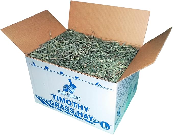 High Desert 2nd Cutting Timothy Hay for Rabbits, Guinea Pigs, Chinchillas and Small Pets, Soft Leafy for Daily Feeding and Digestive Health, Natural Rabbit Food and Guinea Pig Hay for Hay, 8 Lb Box
