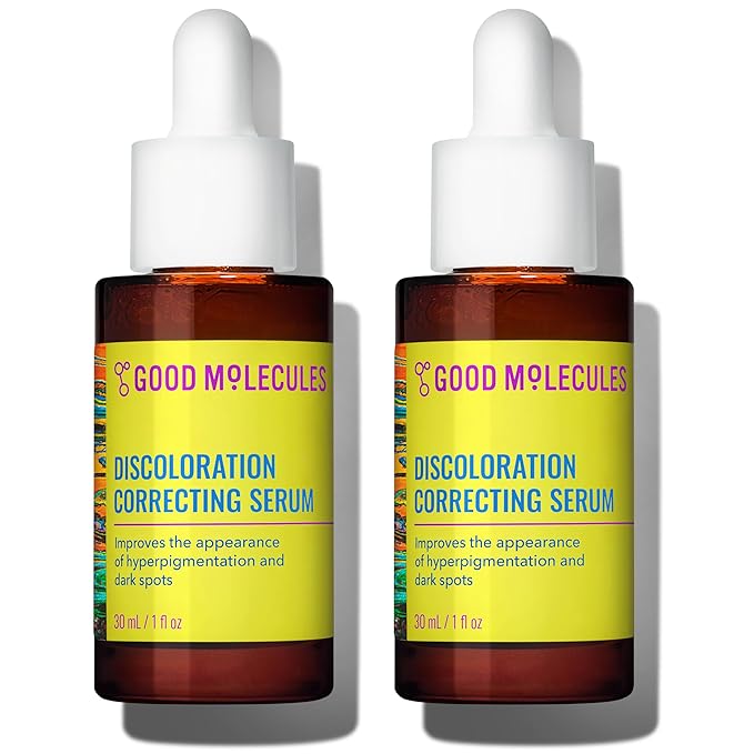 Good Molecules Discoloration Correcting Serum Pack 2 – 30 ml Each | Tranexamic Acid & Niacinamide Serum to Target Dark Spots and Hyperpigmentation, Skin Care for Face