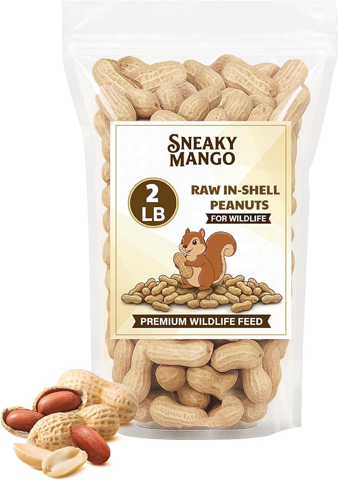 Premium Quality Raw Peanuts in Shell - 2 Pounds – All-Natural Food for Squirrels, Deer, Birds, and Other Wildlife Animals – Grown in The USA for Healthy Nutrition
