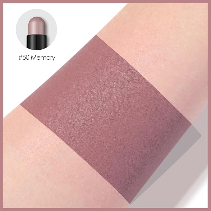 FOCALLURE Shimmer and Matte Cream Eyeshadow Stick,Smooth Brilliant Eye Brightener Pencil for Women,Long Lasting Waterproof Eye Shadow and Liners Makeup,#50 Memory