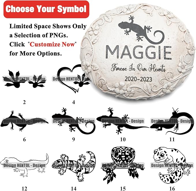 Personalized Gecko Memorial Stone, Pet Grave Marker Gecko, Gecko Headstone, Gecko Tombstone, Gecko Gravestone, Gecko Memorial Gifts