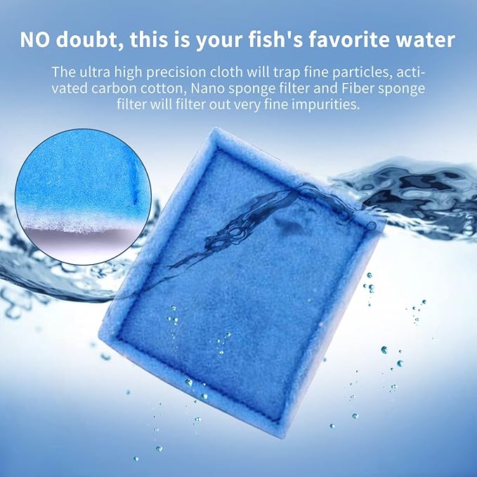 10-20 Gallon Aquarium Filters EZ-Change #2 Filter Cartridge fit Aquarium Filter Cartridge 10 to 20 Power, for Healthier Fish (8 Pcs)
