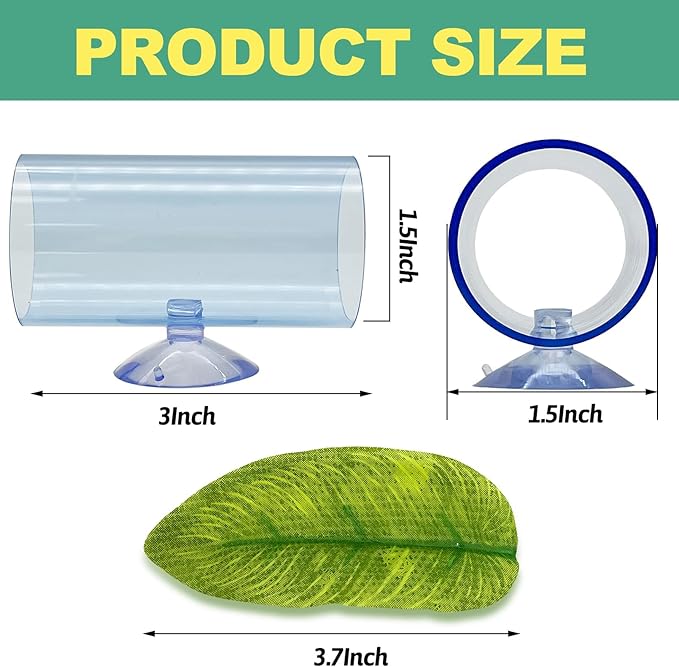 Hamiledyi 2 Pcs Betta Fish Acrylic Tube Tunnel Betta Fish Toys Betta Fish Tunnel Aquarium Hideouts for Rest Play Transparent Design for Better Observation of Betta Fish Tank Decorations (Light Blue)