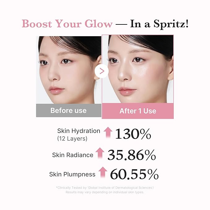 medicube Jelly Mist Serum with Pink PDRN Collagen | Dual-Texture Glow Spray with Niacinamide, Glutathione, Ceramide, Hyaluronic Acid | for Hydration, Radiance, Plump-Looking Skin | 3.38 fl.oz