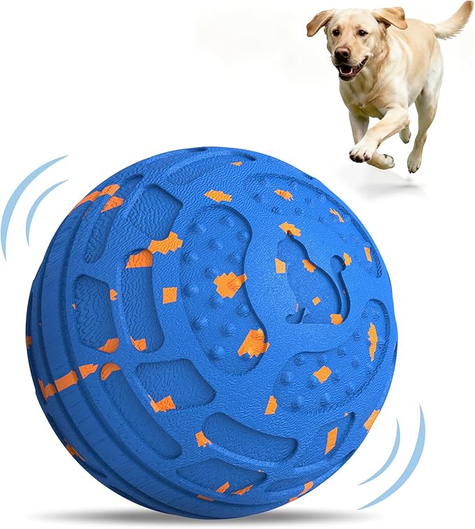 Smart Interactive Dog Toy Ball – Automatic Moving, Bouncing & Rolling, 3 Modes, Chew-Proof E-TPU Shell, Waterproof, Rechargeable,Dog Ball for Medium and Large Dogs,Blue