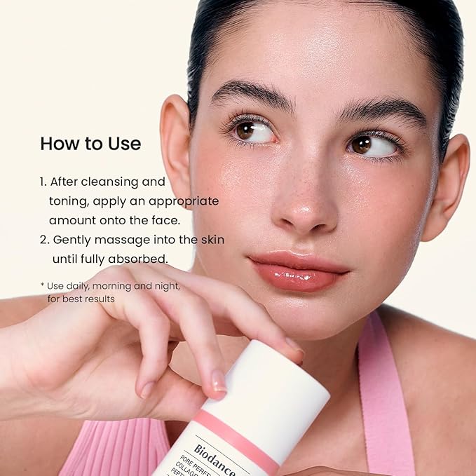 BIODANCE Pore Perfecting Collagen Peptide Cream, Hydrating, Plumping, Pore Care, Firming Facial Moisturizer, Korean Skin Care | 1.69 fl. oz.