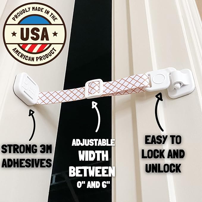 Door Buddy Pet Door Latch for Cats. Adjustable Cat Door Strap. Dog Proof Litter Box & Feeding Station Without Pet Gate. Most Customizable Cat Door Holder for Interior Door. (1, Caramel Strap)