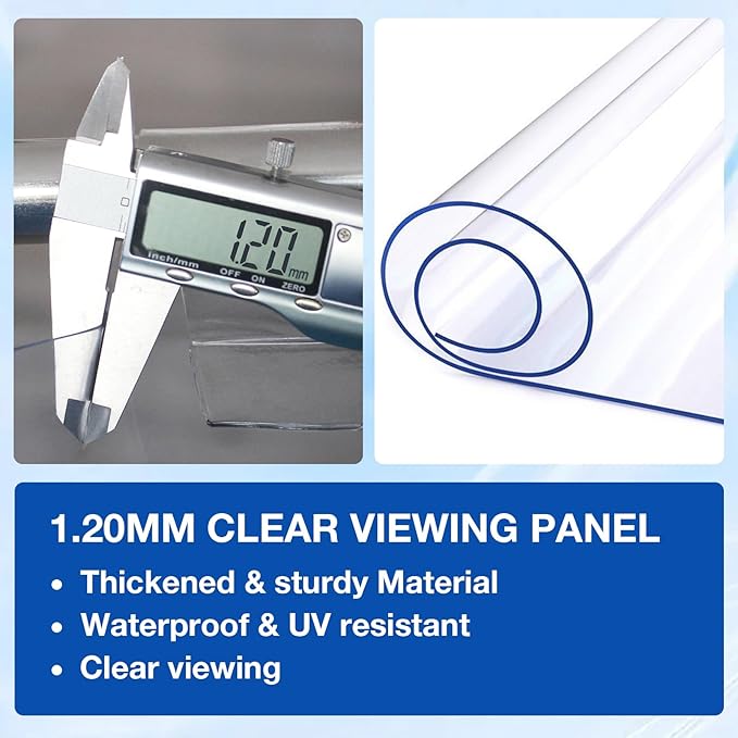 PVC Fish Pond,Above Ground Fish Tank,Goldfish/Koi Pond with Clear Viewing Panel, Outdoor Canvas Aquarium with Stainless Steel Frame & Drain Valve for Outside,39.4 * 23.6 * 23.6in,95 Gallon