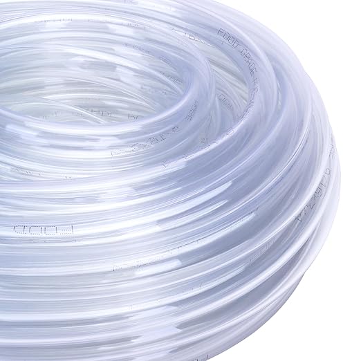 DERNORD PVC Tubing 9/16"ID X 3/4"OD Flexible Clear Vinyl Hose 50 Feet for Food Grade