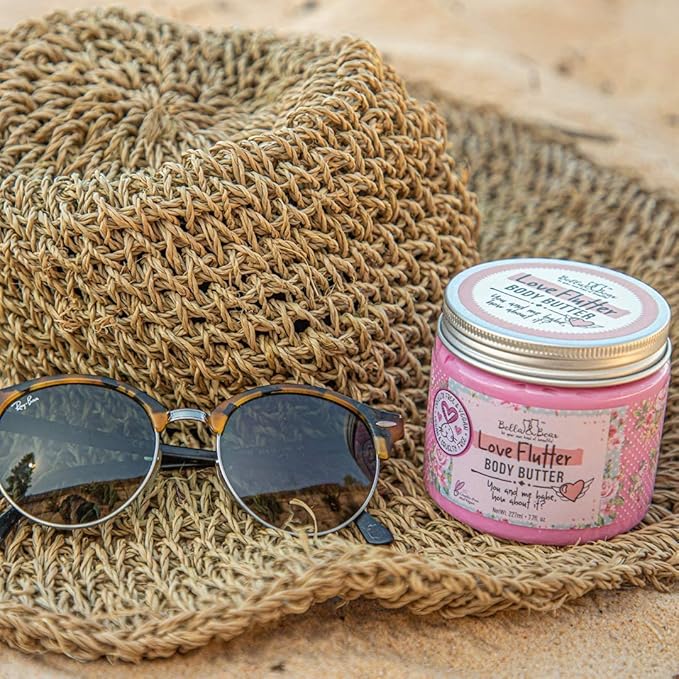 Bella & Bear Love Flutter Body Butter - Hydrating Cream for Soft, Smooth Skin | Perfect for Stretch Marks & Scars | 6.7oz of Nourishing Love