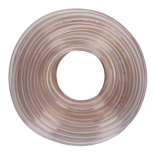 DERNORD PVC Tubing 3/16"ID X 7/16"OD Flexible Clear Vinyl Hose 100 Feet for Food Grade