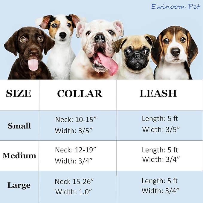 Soft Corduroy Dog Collar and Leash Set Adjustable Durable Dog Collars with Metal Buckle and Lead for Large Dogs,Royal Blue