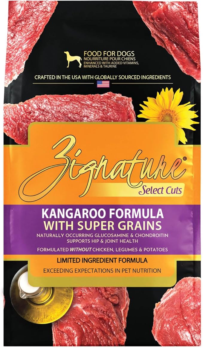 Zignature Select Cuts Kangaroo Formula 25lb Bag