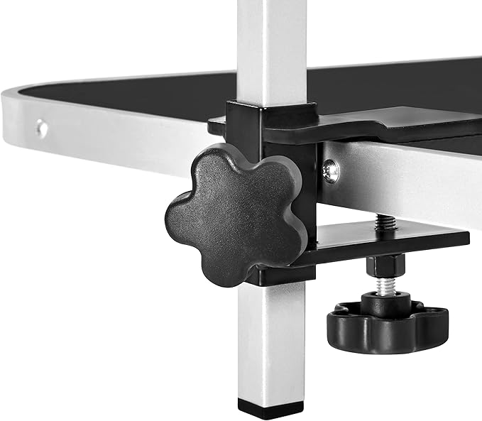 Yaheetech 46'' Pet Grooming Table for Large Dogs Adjustable Height Portable Trimming Table Drying Table w/Arm/Noose/Mesh Tray Maximum Capacity Up to 265Lb, Black