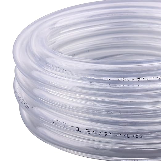 DERNORD PVC Tubing 3/16"ID X 7/16"OD Flexible Clear Vinyl Hose 10 Feet for Food Grade