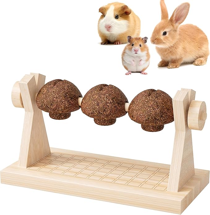 mini&moe Hamster Chew Toys for Teeth - Guinea Pig Chews and Treats Natural Hamster Enrichment Toys Improve Dental Health for Rat, Bunny, Chinchilla, Gerbils and Small Animal