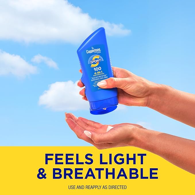 Coppertone SPORT Sunscreen Lotion Broad Spectrum SPF 100 (3 Fluid Ounce) (Packaging may vary),(Pack of 2)