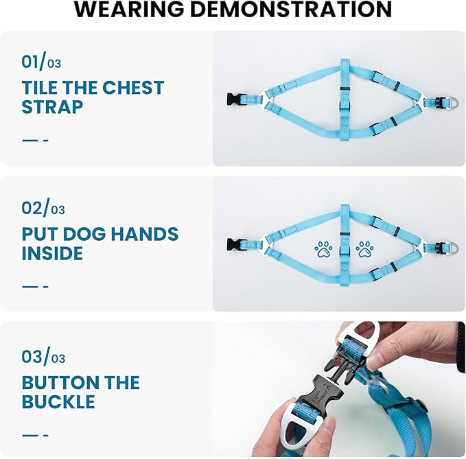 EXCELLENT ELITE SPANKER No Pull Dog Harness Adjustable Nylon Step-in Easy Pet Vest Chest Strap with Reflective and Leash Ring for Small Medium Large Breed Dogs Training Walking(Pink-S)