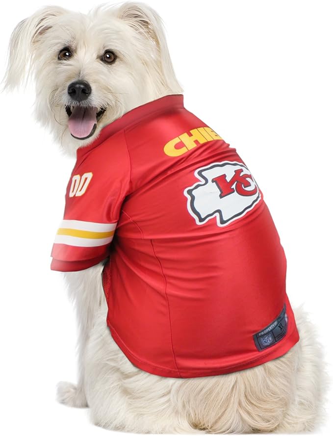 Littlearth NFL Kansas City Chiefs Premium Pet Jersey, Team Color, Medium