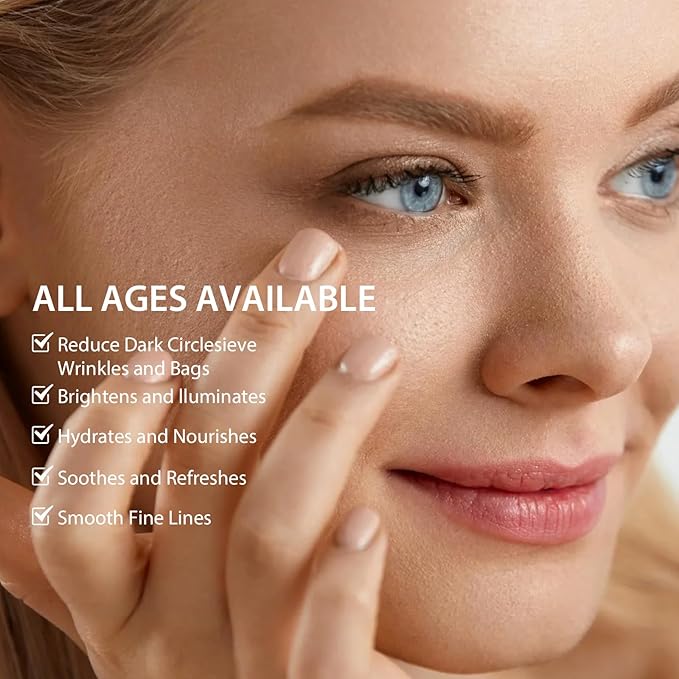 Eye Serum with 5% Caffeine, Retinol, Niacinamide & Hyaluronic Acid - Anti-Aging Treatment Eye Balms for Dark Circles, Puffiness, Wrinkles & Bags - Under Eye Brightening & Firming Cream