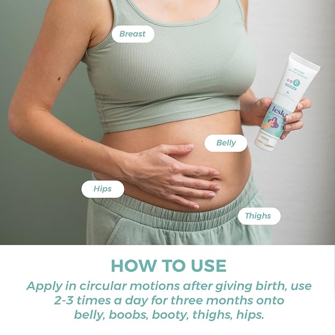Leska Maternity Post-Pregnancy Gel | STAGE C: RESTORE All-Over Toning Gel (Postpartum) | Part of a Complete 3-Stage Pregnancy Skincare System | New Mom Gifts (4oz)