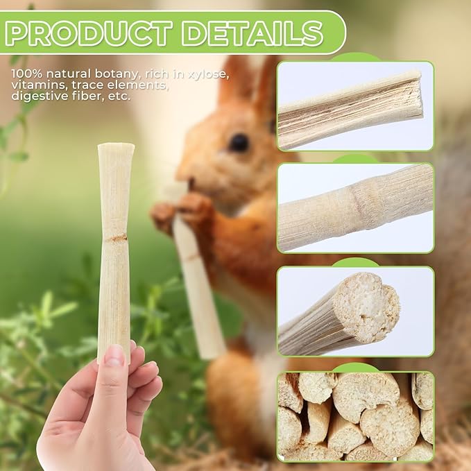 1lb Natural Sweet Bamboo Chew Toys - Animal Molar Sticks for Pet Snacks