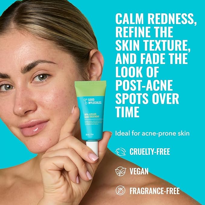 Good Molecules 10% Azelaic Acid Treatment Pack 3 – 30 ml Each | Soothing Facial Formula for Uneven Tone with Azelaic Acid – Vegan & Fragrance-Free Skincare