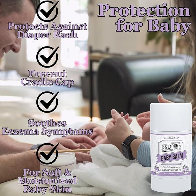 Dr. Doug's Mom & Baby Toolkit – 3-Piece Organic & Natural Skincare Set for Daily Infant Care and Mom Wellness | Baby Balm, Magnesium Balm, Recovery Balm (3 Pcs x 2 oz)