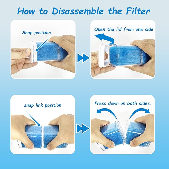 Fish Tank Filters for 10-40 Gallon Tanks, Submersible Aquarium Filter with Filtration, Oxygenation, Wavemaker, Circulation 4-in-1, Powerful Aquarium Filter for Fresh/Saltwater Tank