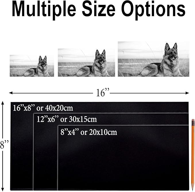 Personalized Dog Headstone Engraved in The US, Dog Tombstone for Indoor and Outdoor, Customized Pet Memorial Stone with Photo, Name and Date for Beloved Pet, Black Granite