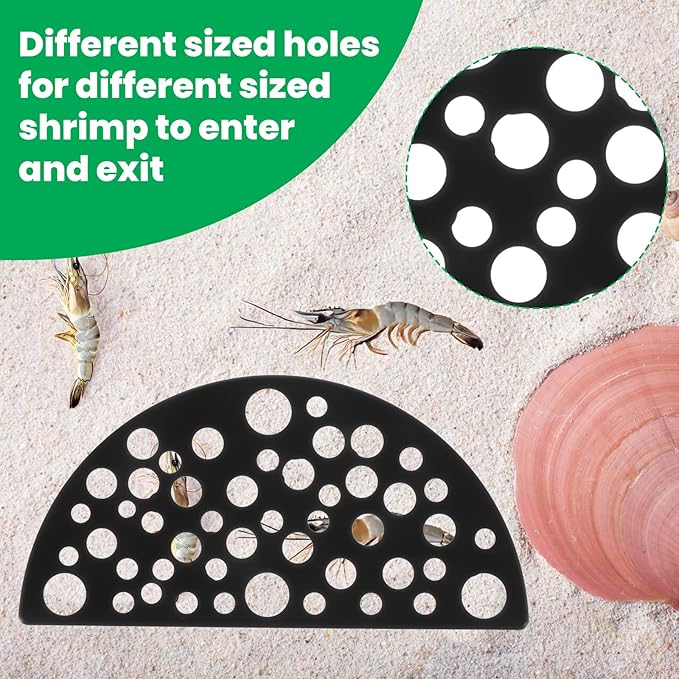 2 Pcs Shrimp Hides for Aquarium, Shrimp Breeding Caves Hideout Shelters for Protection, Small Fish Shrimps Tunnel House for Fish Tank Accessories Decor