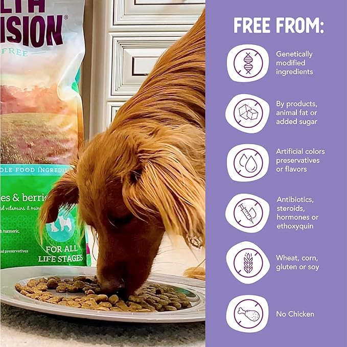 Health Extension Grain Free Duck & Sweet Potato Dry Dog Food - 30+ Superfoods and Probiotics for All Life Stages (4lb)