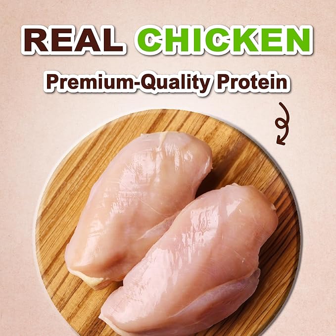 Afreschi Chicken Dog Treats, All Natural, Healthy & Easily Digestible, Grain-Free Puppy Chews, Low-Fat, Human Grade Training & Rewards Dog Snacks, Chicken Roll, 12 oz Pack