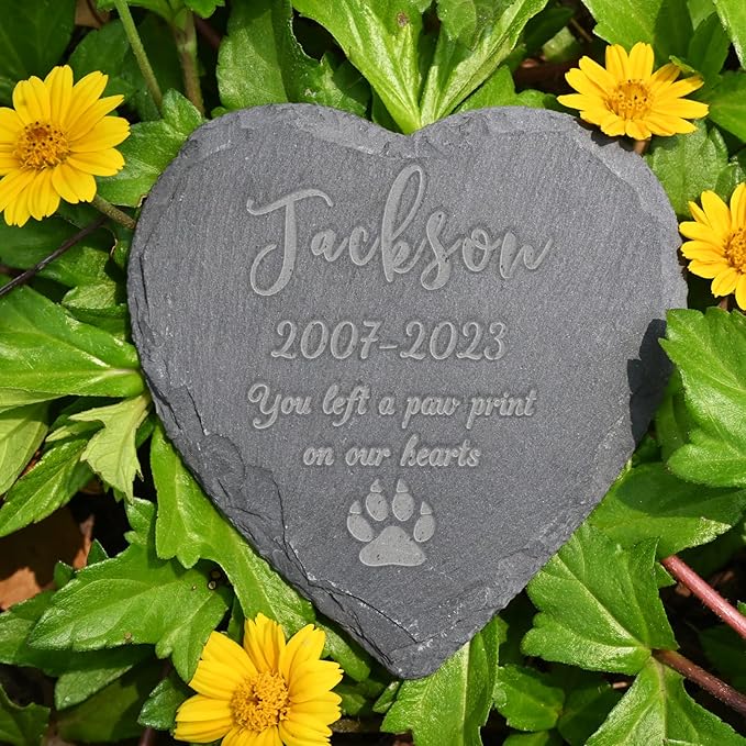 Pet Memorial Stones Personalized, Cat Memorial Gifts, Dog Memorial Gifts for Loss of Dog, Loss of Pet Sympathy Gift Dog, Dog Gifts, in Memory of Pet Gifts, 4''×4''/10×10cm
