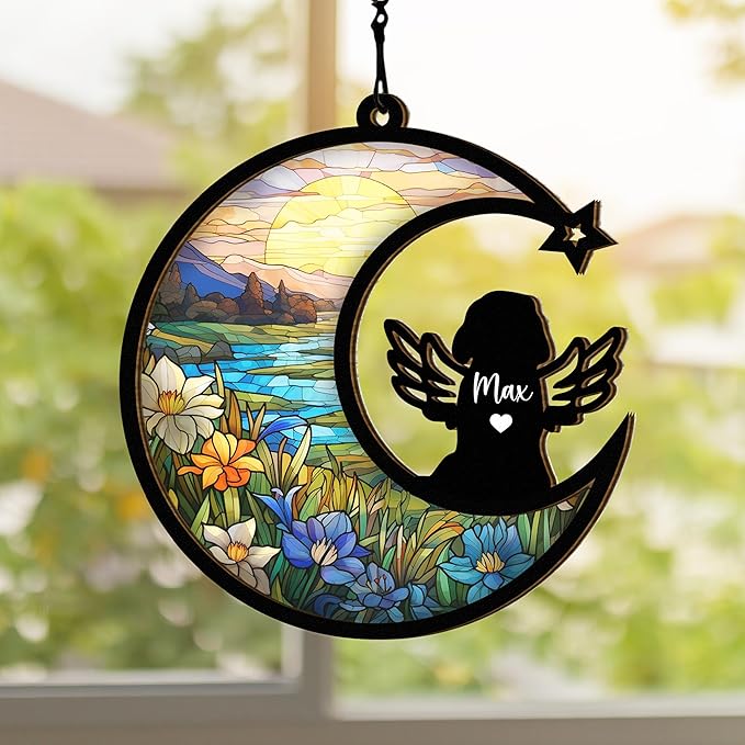Chillever Goldendoodle Memorial Suncatcher – Personalized Dog Loss Keepsake, Pet Remembrance Gift