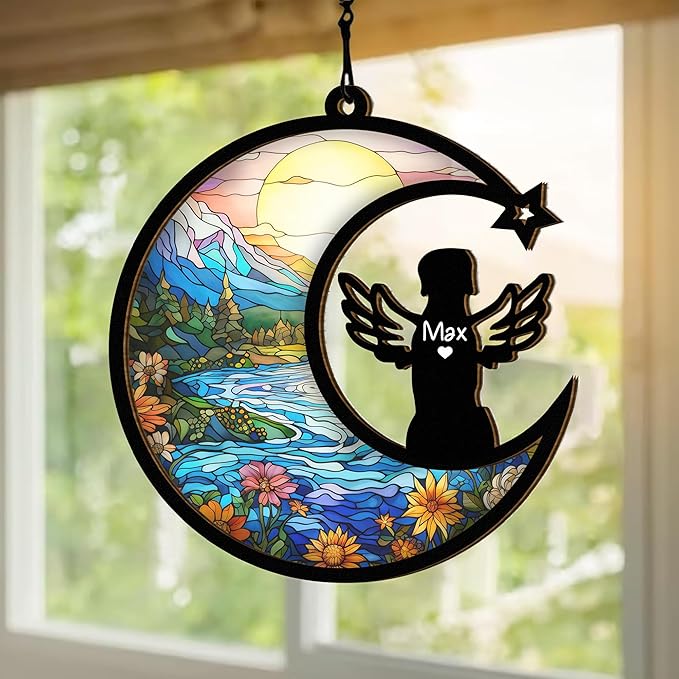 Chillever German Shorthaired Pointer Memorial Suncatcher – Custom Dog Breed Ornament, Pet Sympathy Keepsake