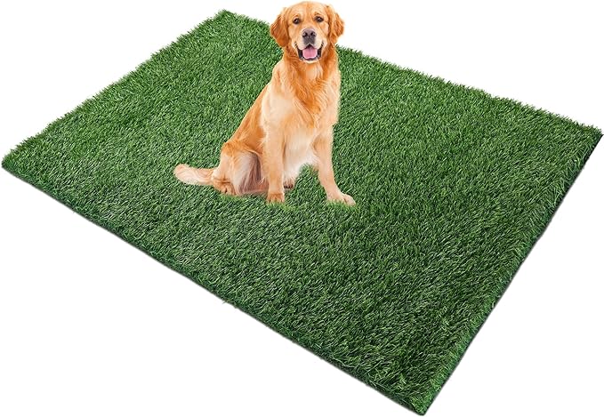 Grass Pad for Dogs, 48" x 36" Artificial Turf for Pets Potty Training, Fake Grass Mat with Drainage Holes, Easy to Clean, Large Turf Rug Outdoor Indoor Use