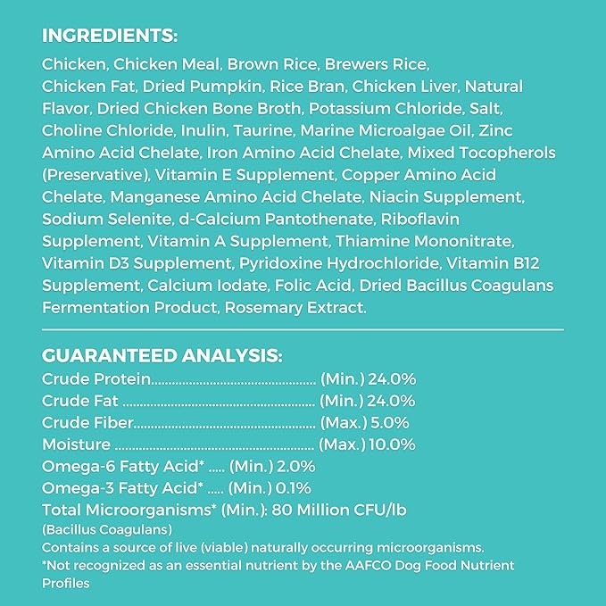 Limited Ingredient Dry Bland Diet Chicken & Brown Rice Recipe with Pumpkin for Dogs