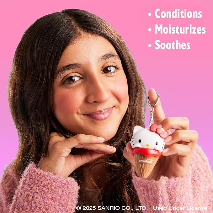 Lip Smacker Hello Kitty Lip Balm | Ice Cream Flavored | Moisturizing | Soft Shine | Cruelty-Free