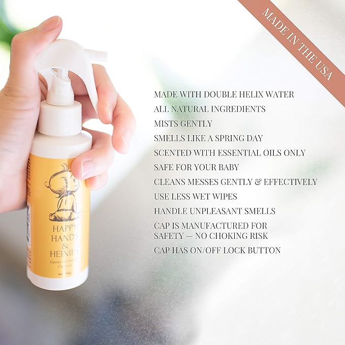 Baby Cleaning Spray with Double Helix Water, All Natural Diaper Spray/Bottom Wash