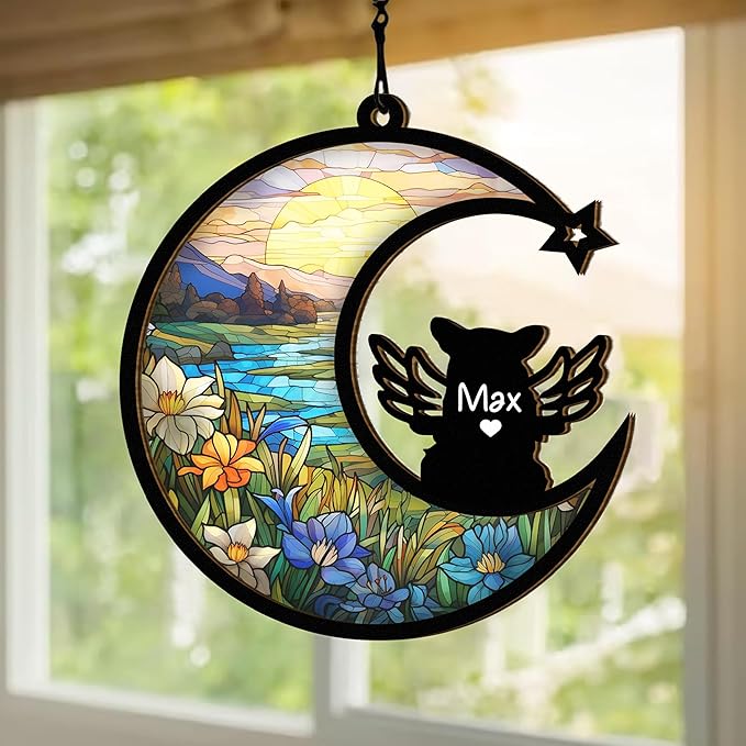 Chillever Pembroke Welsh Corgi Memorial Suncatcher – Personalized Dog Loss Keepsake, Pet Remembrance Gift