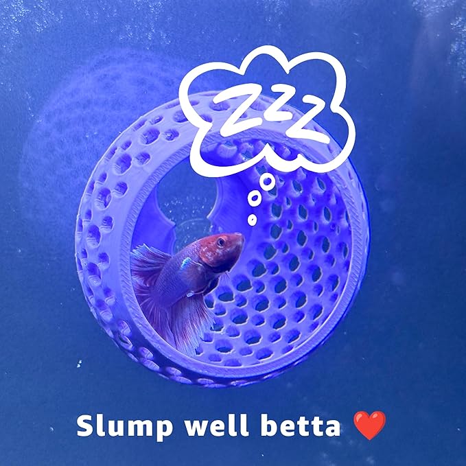Betta Bulb Hide 2.0 | Large Aquarium Cave with Suction Cup for Small Fish Tank, Shrimp Hideout, Aquatic Decor (Cotton Candy Blue)