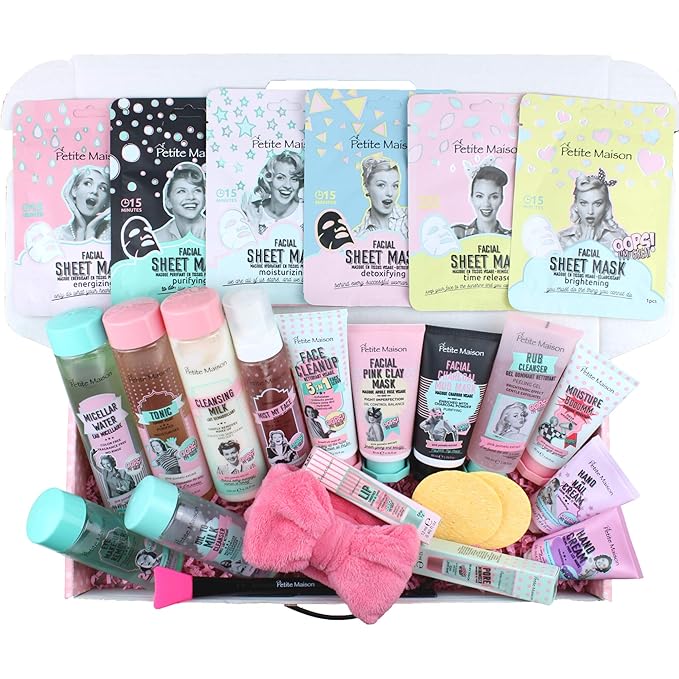 Luxury Spa Set - Skin Care Kit - Skin Care Gift Set - Skincare Box - Skin Care Baskets - Spa Day Kit - Spa Kit Women - Spa Gift Baskets - Birthday Gifts for Teen Girls - Beauty Gift Set - Facial Gifts